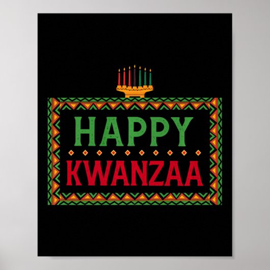 Poster Kinara Sept Bougies Principes De Kwanzaa Happy K (Devant)