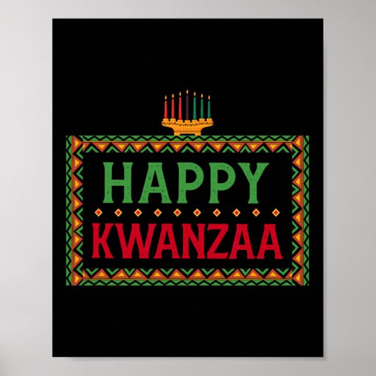 Poster Kinara Sept Bougies Principes De Kwanzaa Happy K (Devant)