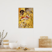 Poster: Kind en Sint Bernard: Kunst van Anders Zor Poster (Keuken)