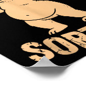 Poster Kinda Fit Sorta Fat - Funny Gym Bear Weightlifting (Coin)