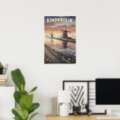 Poster Kinderdijk Pays-Bas Voyage Rétro (Bureau à domicile)