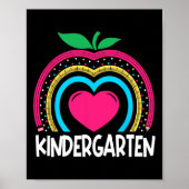 Poster Kindergarten Boho Rainbow enseignant équipe Kinder (Devant)