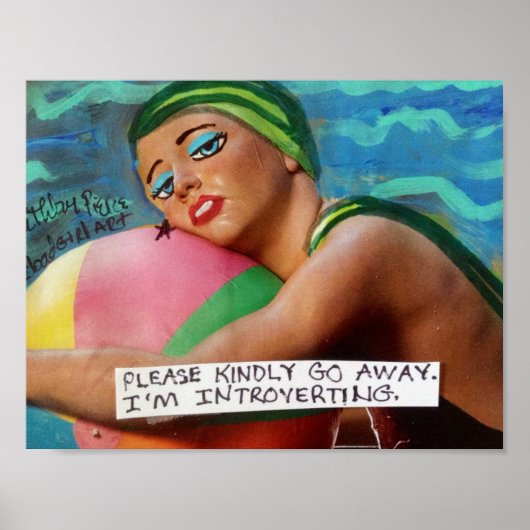 POSTER KINDERS GAAN WEG. IK BEN INTROVERTING. (Voorkant)