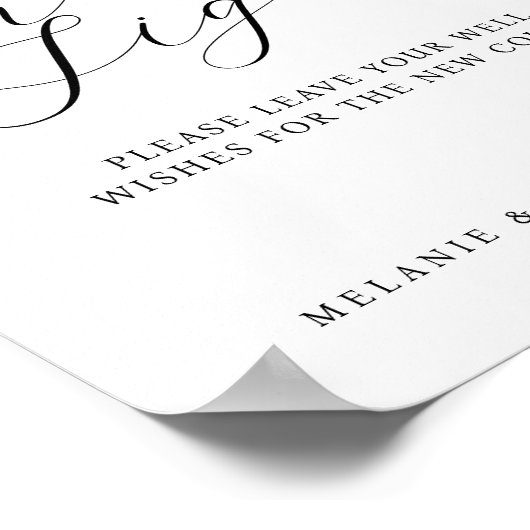 Poster Kindly Sign Minimal Elegant Script Guestbook Sign (Coin)