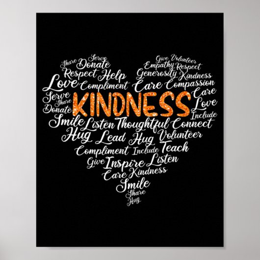 Poster Kindness Heart World Kindness Day Be Kind Teacher (Devant)