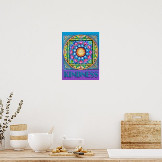 Poster Kindness Mandala (Cuisine)