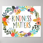 Poster Kindness Matters Inclusivité Be Kind Inspiration (Devant)