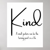 Poster Kindness Quote Motivational Wall Print (Devant)