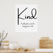 Poster Kindness Quote Motivational Wall Print (Cuisine)