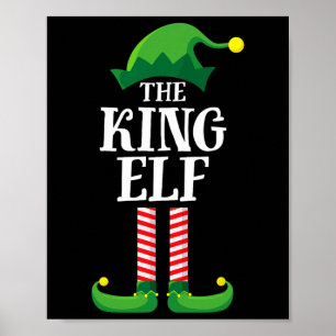 Poster King Elf Matching Family Group Christmas Party Pyj