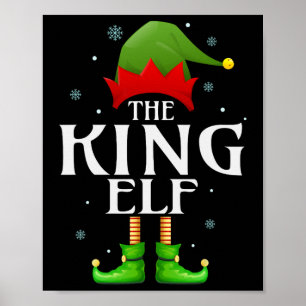 Poster King Elf Xmas Correspondant Famille Groupe Noël Gr