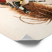 Poster King et Queen Goldfinches - imaginaire bird art (Coin)