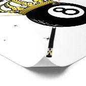 Poster King Of Billiards Pool Queue Snooker Billard Jouer (Coin)