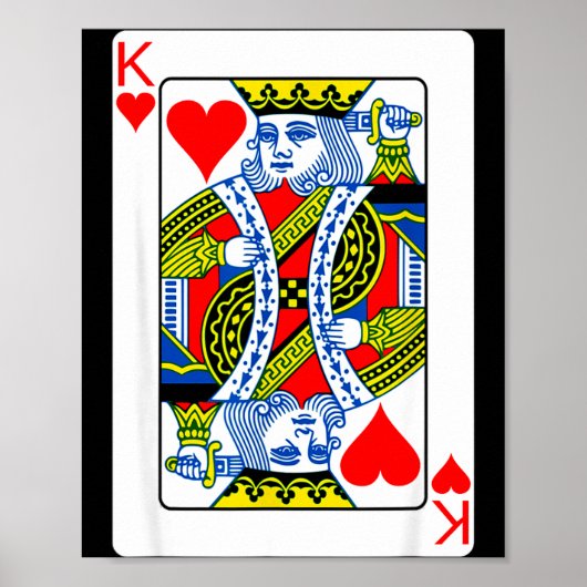 Poster King Of Hearts Playing Card Valentine Costume (Devant)