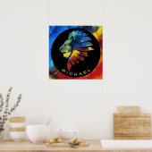 Poster King of the jungle watercolor name monogram (Cuisine)