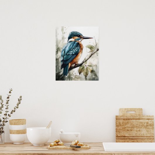 Poster Kingfisher Bird Art Imprimer l'affiche (Cuisine)