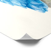 Poster Kingfisher Empreinte ornithologique (Coin)