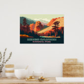 Poster Kings Canyon National Park California Mountains (Cuisine)