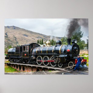 Poster Kingston Flyer, locomotive à vapeur, Sud