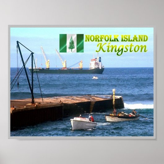Poster Kingston - Île Norfolk - Vue mer - (Devant)