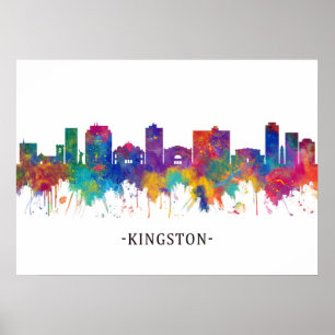 Poster Kingston Jamaica Skyline