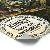 Poster Kinsey Distillerie Whiskey Linfield PA (Coin)