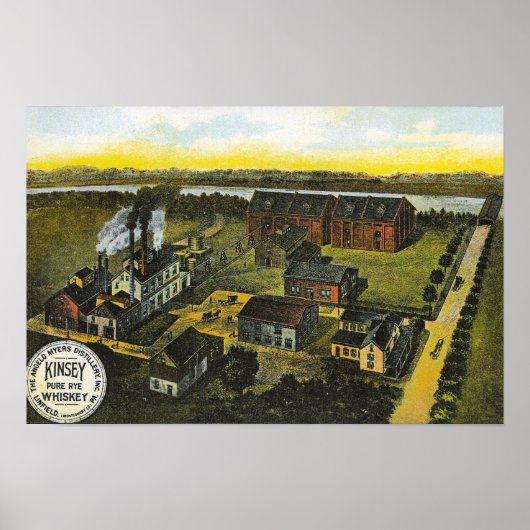 Poster Kinsey Distillerie Whiskey Linfield PA (Devant)