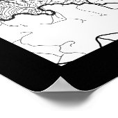 Poster Kinshasa DR Congo Map (Coin)