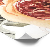 Poster KINSLEY Boho Terracotta Fête de Fiançailles Bienve (Coin)