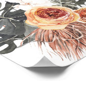 Poster KINSLEY Boho Terracotta Fête de Mariage Bienvenue (Coin)