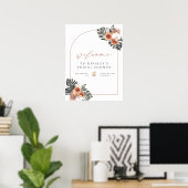 Poster KINSLEY Boho Terracotta Réception de Mariage Bienv (Bureau à domicile)