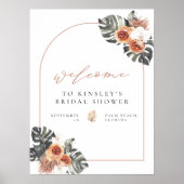 Poster KINSLEY Boho Terracotta Réception de Mariage Bienv (Devant)