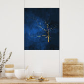 Poster Kintsugi Electric Blue or bleu kintsugi japan ma (Cuisine)