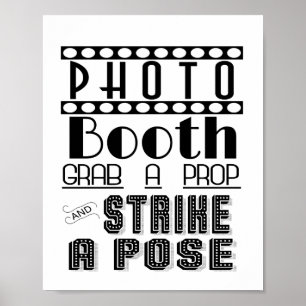 Poster Kiosque Photomaton panneau mariage ou fête