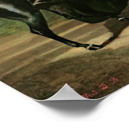 Poster Kipler du cavalier sur son Black Mare (Coin)