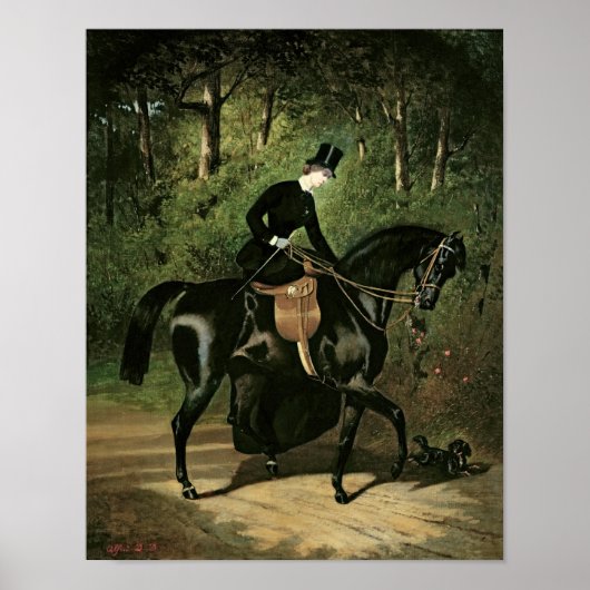 Poster Kipler du cavalier sur son Black Mare (Devant)