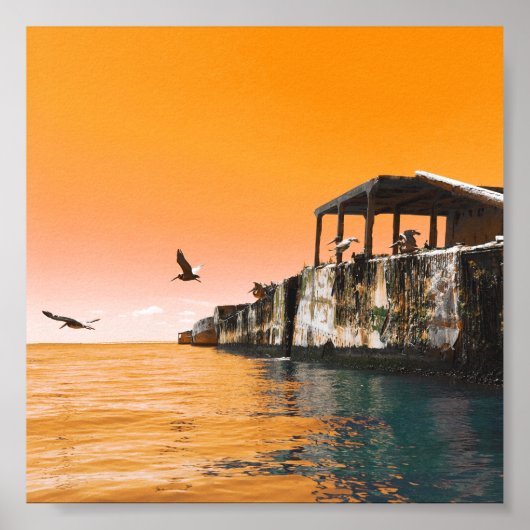 Poster kiptopeke parc national bateaux en béton dreamdaze (Devant)