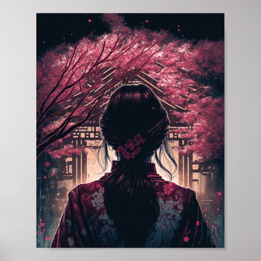 Poster Kira Fleurs de cerisiers (Devant)