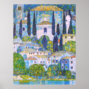 Poster Kirche de Gustav Klimt en Cassone