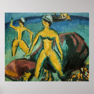 Poster Kirchner - Baignade 1912