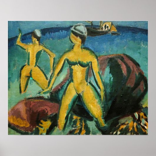 Poster Kirchner - Baignade 1912 (Devant)