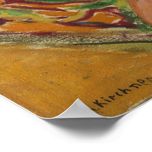 Poster Kirchner - Lutteurs Dans Un Cirque (Coin)