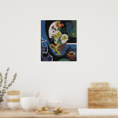 Poster Kirchner - Nature morte avec fleurs (Cuisine)