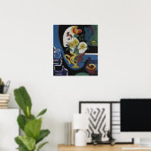 Poster Kirchner - Nature morte avec fleurs (Bureau à domicile)