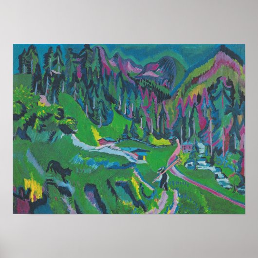 Poster Kirchner - Paysage Sertigtal (Devant)