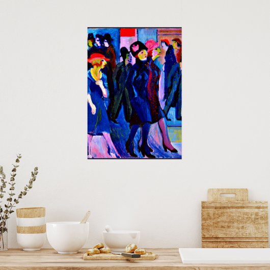 Poster Kirchner - Scène de rue, 1926 (Cuisine)