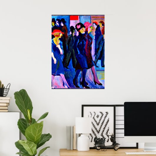 Poster Kirchner - Scène de rue, 1926 (Bureau à domicile)