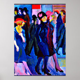 Poster Kirchner - Scène de rue, 1926
