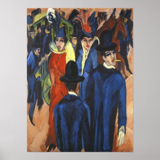 Poster Kirchner - Scène de rue à Berlin (Devant)