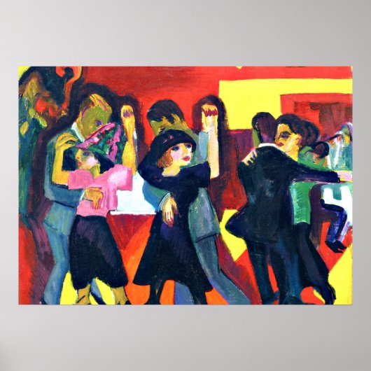 Poster Kirchner - Thé de tango; peinture d'Ernst Kirchner (Devant)